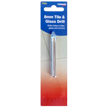 Tile & Glass Drill 8mm x 65mm Toolpak 